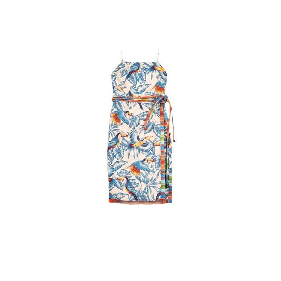 FARM Rio Dresses & Skirts - NWT Farm Rio Flying Toucans Tropical Print Open Back Midi Dress XS (0-2) Summer